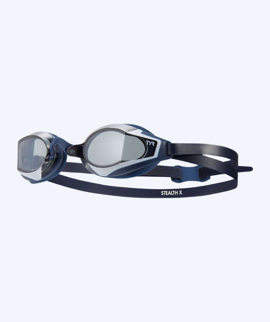 TYR svømmebriller - Stealth X - Mørkeblå/smoke