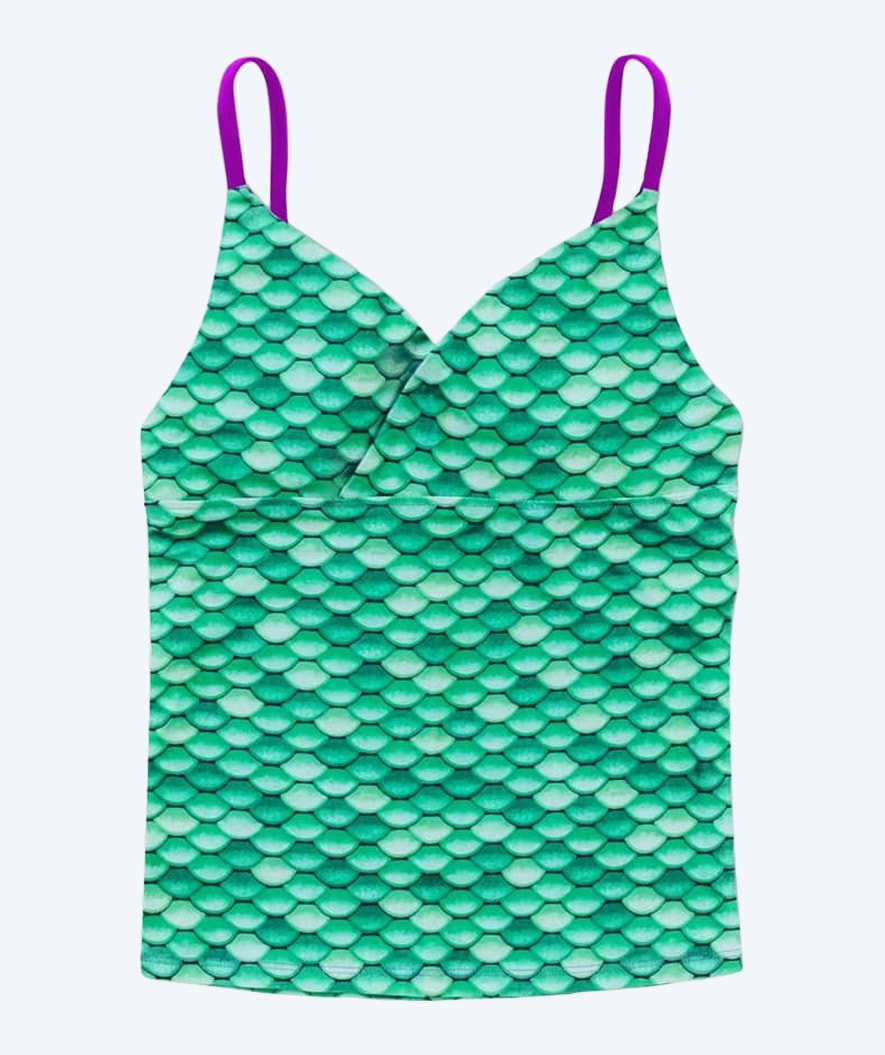 Fin Fun tankini top til piger - Celtic Green
