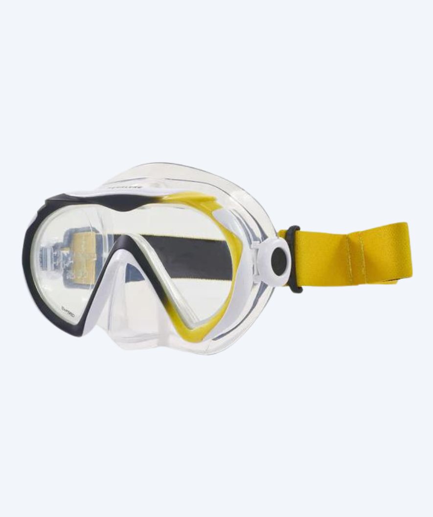 Aqualung dykkermaske til voksne - Compass - Sort/gul
