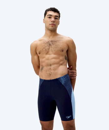 Speedo lange badebukser til mænd - Endurance Max Splice - Mørkeblå/lyseblå