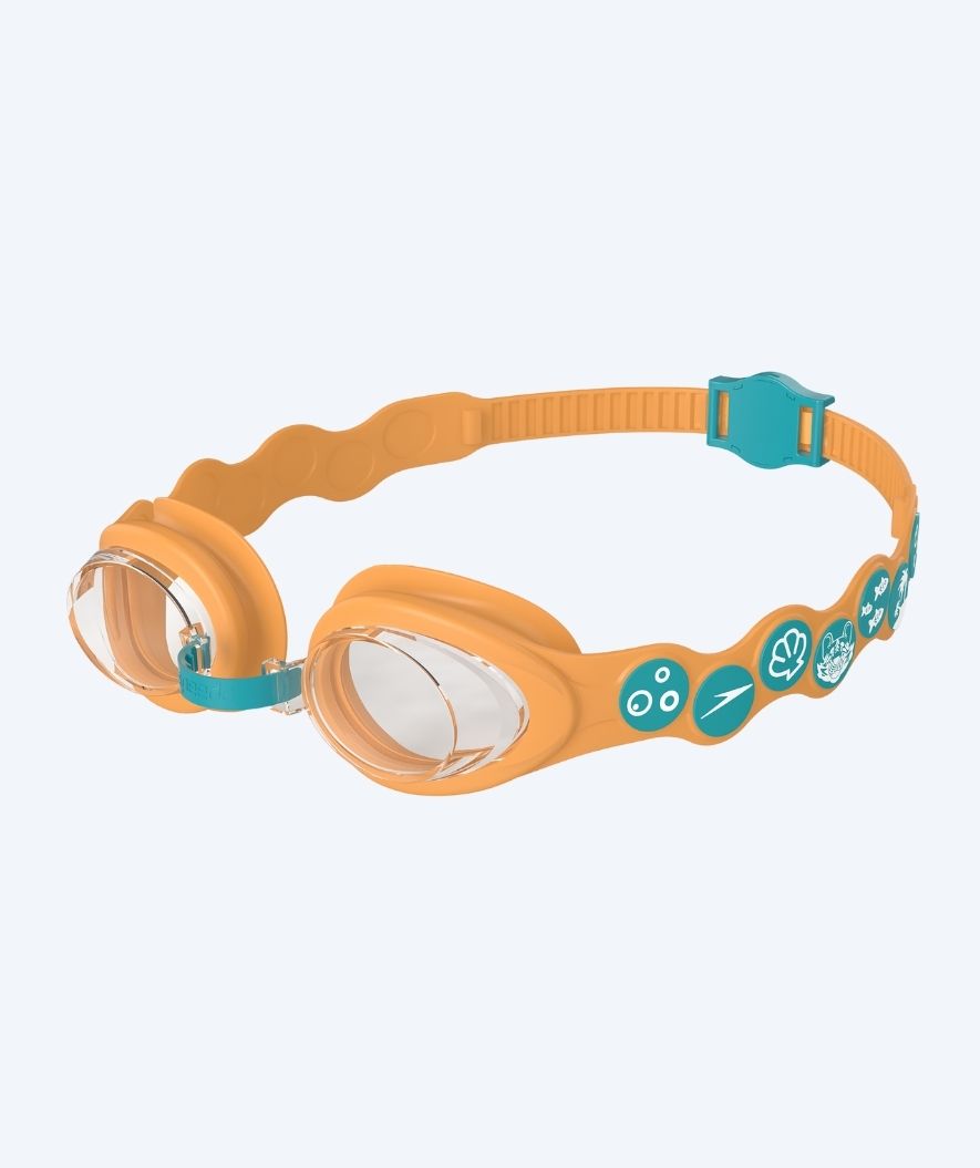 Speedo svømmebriller til børn (2-6) - Infant Spot - Orange/grøn