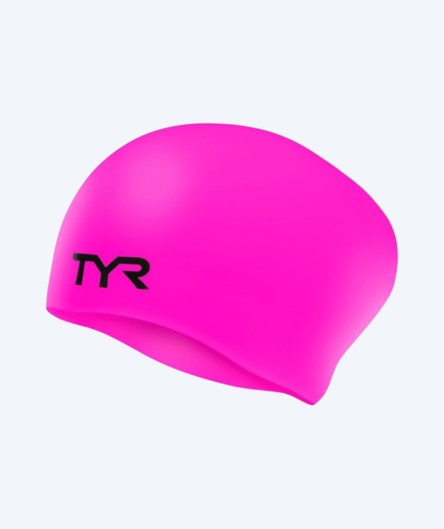 TYR badehætte til langt hår - Silicone - Pink