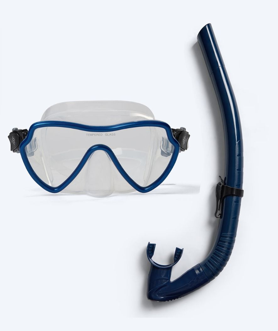 Watery Combo snorkelsæt til voksne (+15) - Fraser/Coast - Blå/mørkeblå