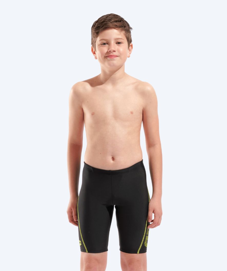 Arena lange badebukser til drenge - Logo - Sort/grøn