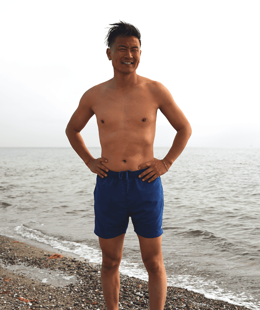 Watery badeshorts til mænd - Waverly - Mørkeblå