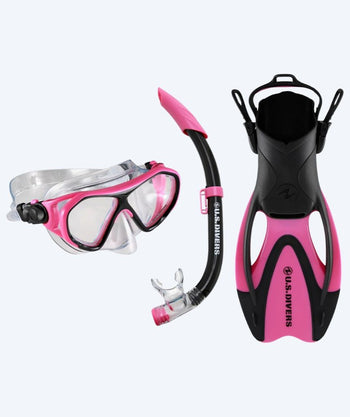 Aqualung snorkelsæt til børn (8-18) - Dorado II - Pink/sort