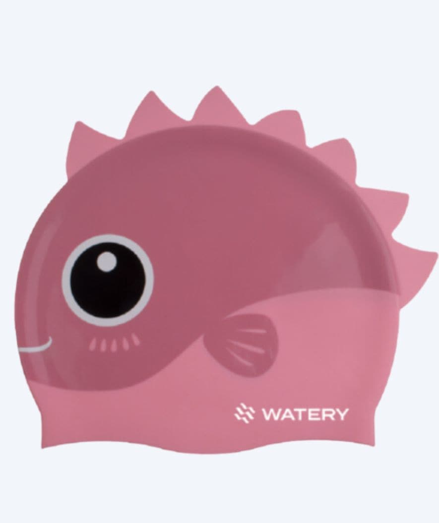 Watery badehætte til børn - Fishi - Pink Shark