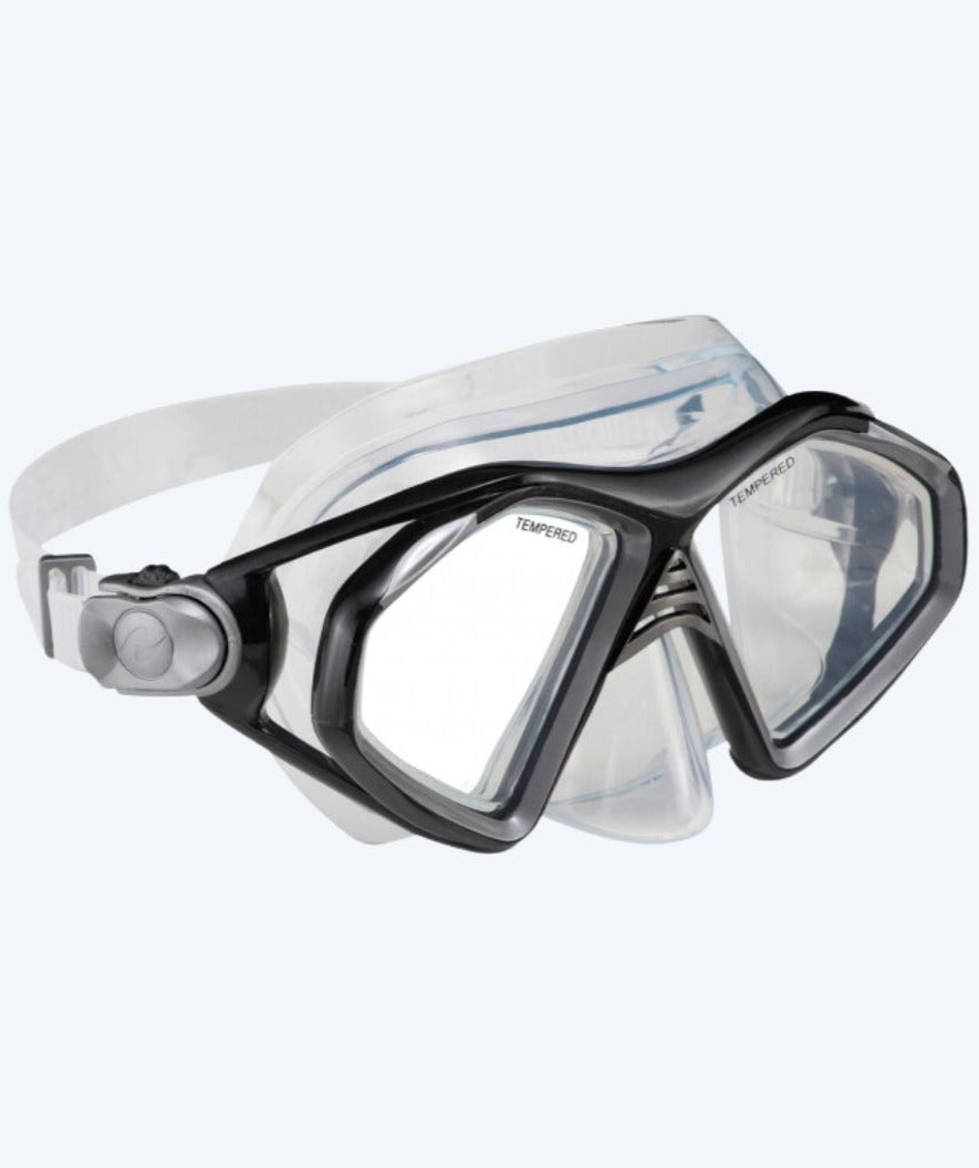 Aqualung dykkermaske til voksne - Trooper - Sort/klar