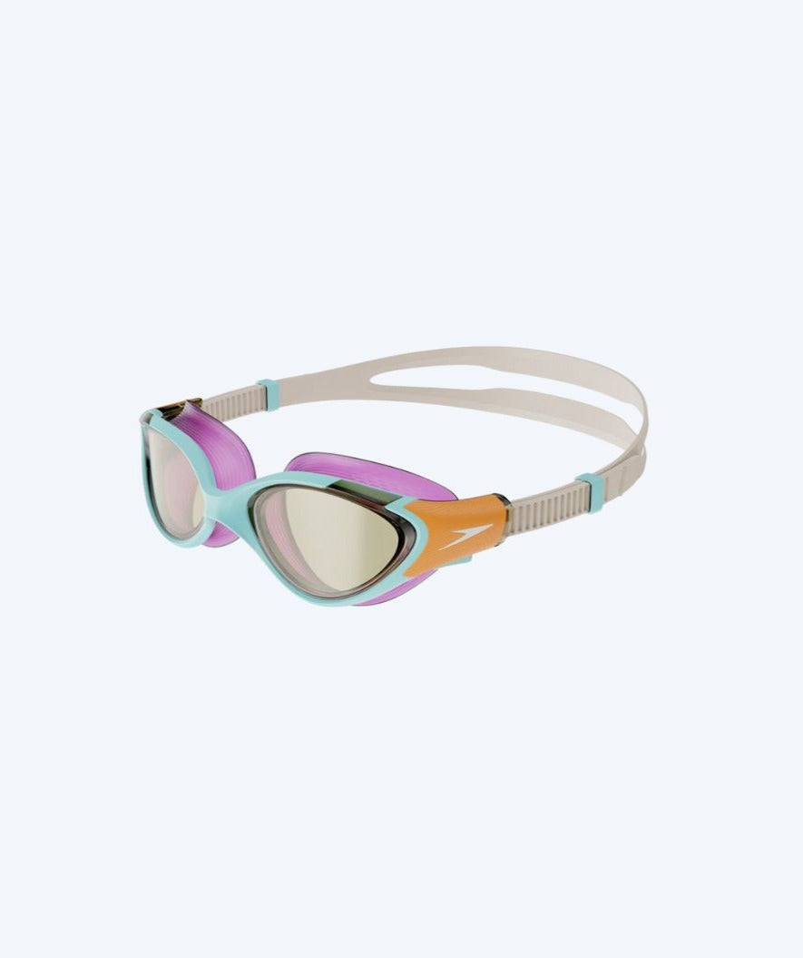Speedo svømmebriller til damer - Biofuse 2.0 - Blå/orange