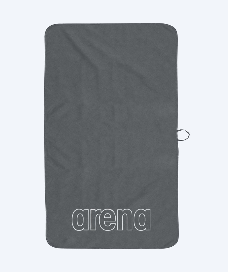 Arena microfiber håndklæde - Smart Plus Pool - Grå/hvid