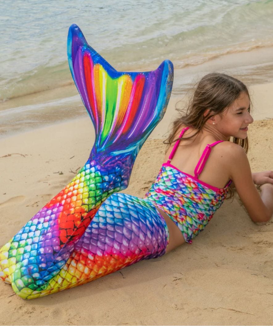 Fin Fun havfruehale til børn - Sæt - Rainbow Reef