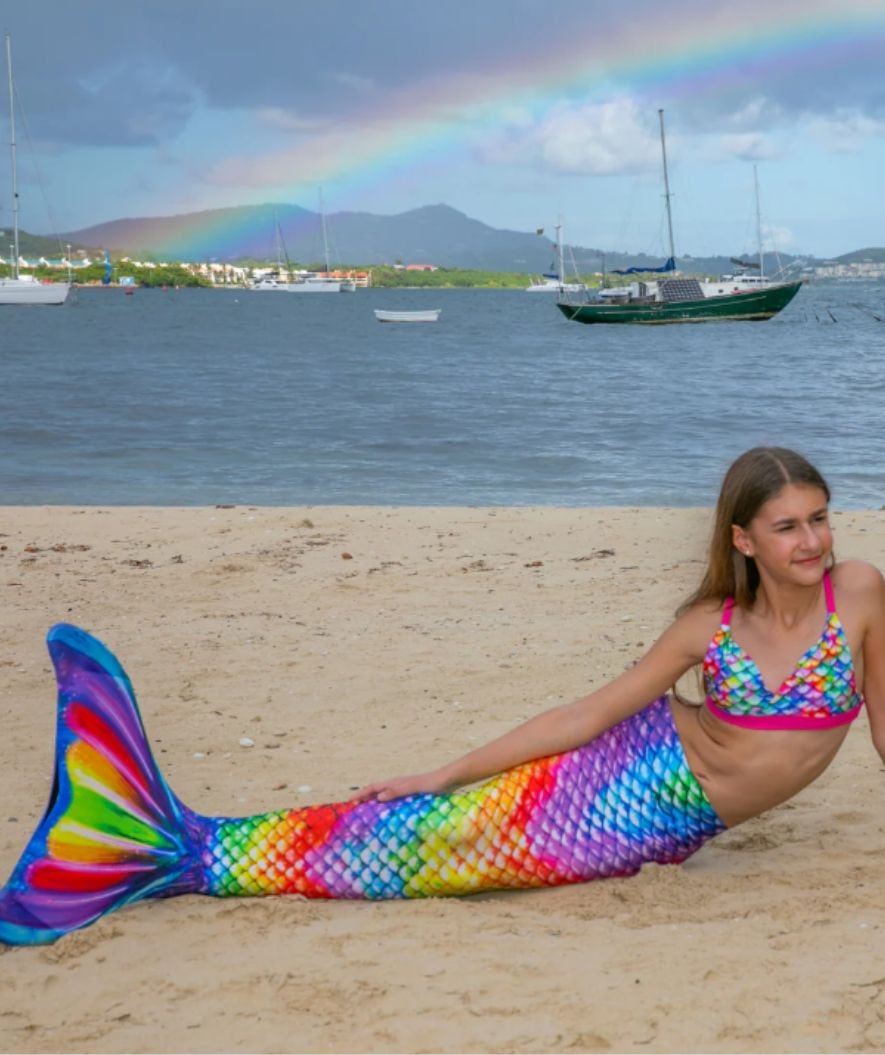 Fin Fun havfruehale til børn - Sæt - Rainbow Reef