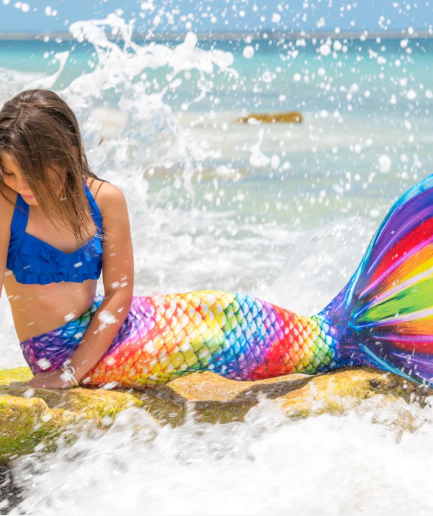 Fin Fun havfruehale til børn - Sæt - Rainbow Reef