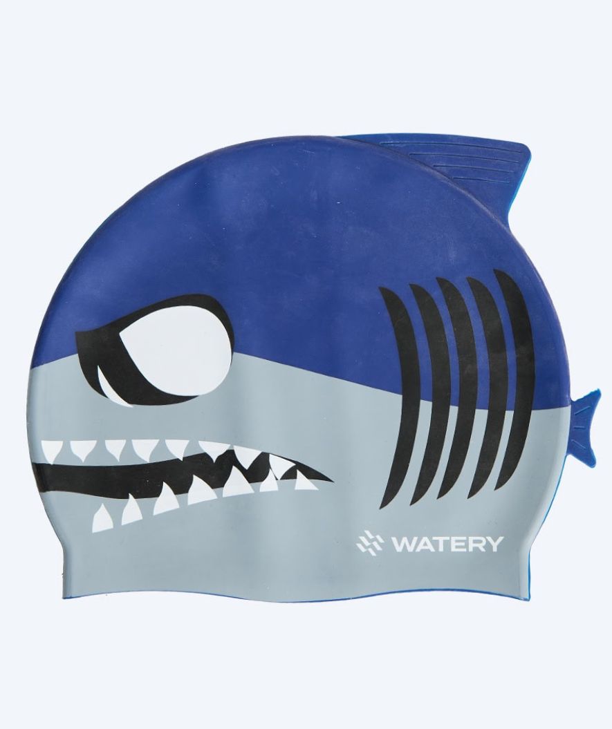 Watery badehætte til børn - Dashers - Shark (Blå/grå)
