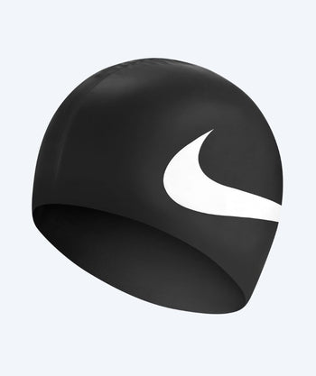 Nike badehætte - Big Swoosh - Sort/hvid