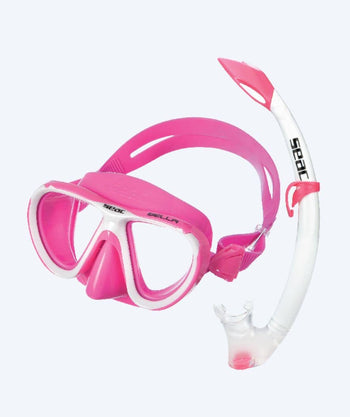 SEAC Combo snorkelsæt til børn (fra 3 år) - Bella - Pink/hvid