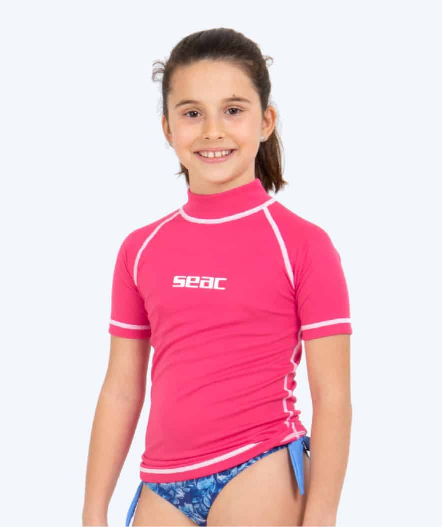 SEAC UV-trøje til børn - T-Sun Short - Pink/hvid
