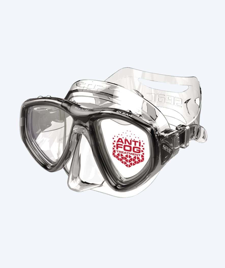 SEAC dykkermaske til voksne - Clear - Sort/klar