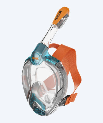 SEAC fullface dykkermaske til børn - Libera Junior - Orange/blå