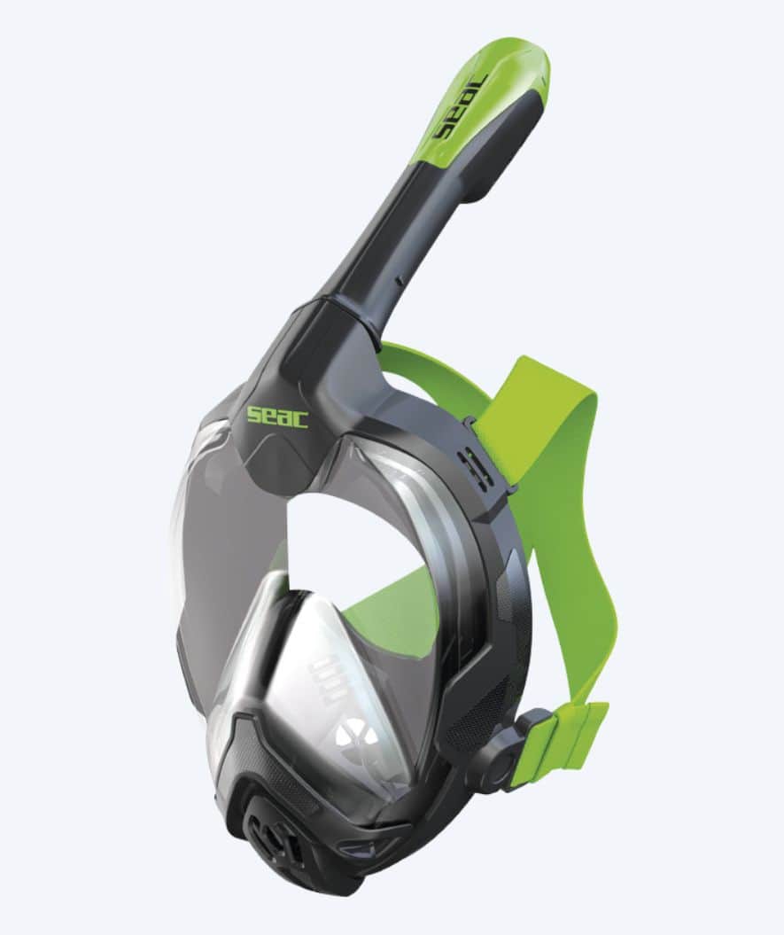SEAC fullface dykkermaske til voksne - Libera L/XL - Grøn/sort