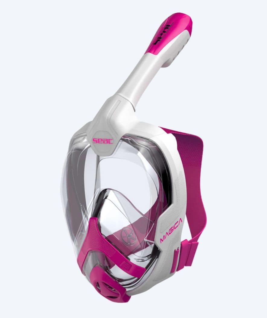 SEAC fullface dykkermaske til voksne - Magica S/M - Pink/hvid