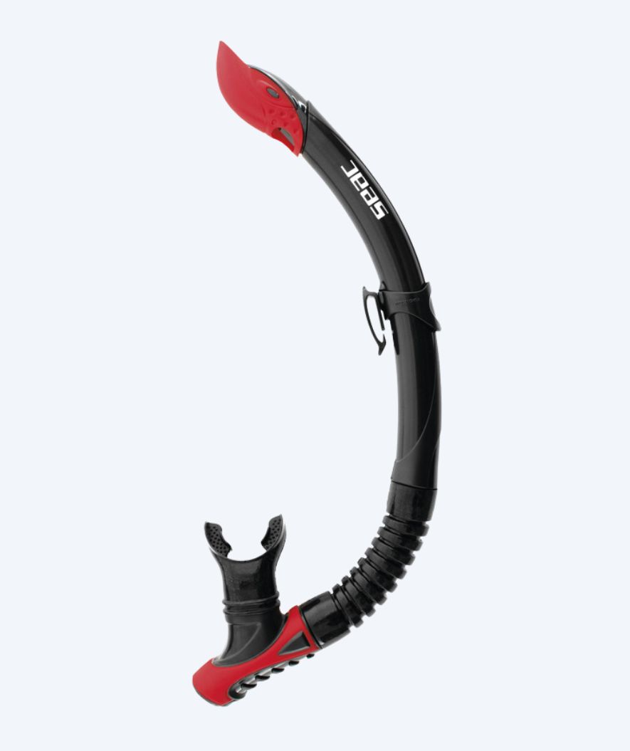 SEAC semi-dry snorkel til voksne - Reverse - Sort/rød