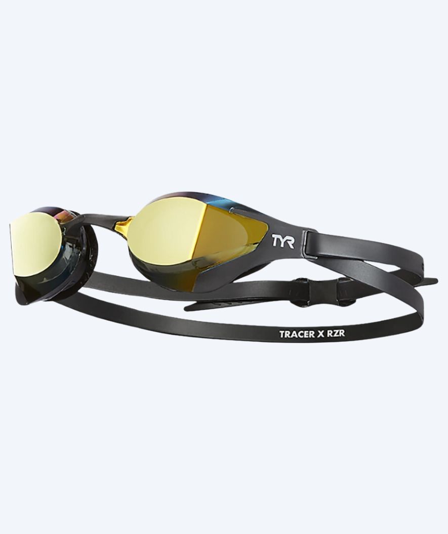 TYR svømmebriller - Tracer-X Racing RZR Mirrored - Sort/guld