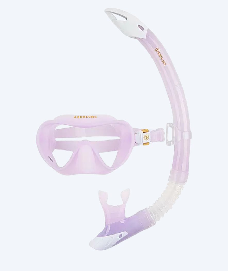 Aqualung Combo snorkelsæt til voksne - Nabul - Lilla/hvid