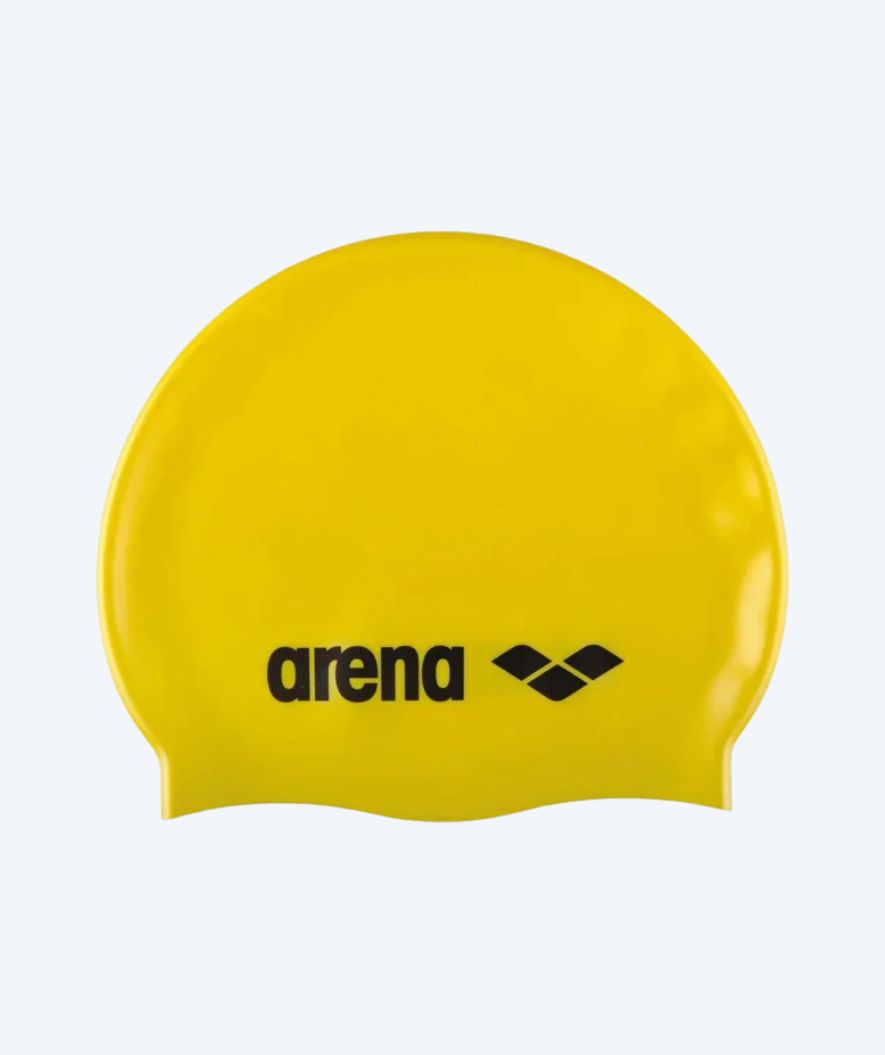 Arena badehætte til junior (6-12) - Classic Silikone - Gul/sort