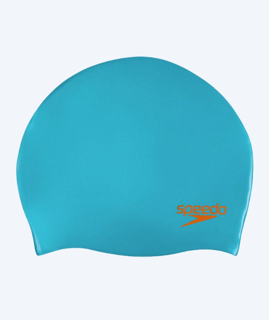 Speedo badehætte til junior (6-16) - Plain - Lyseblå/orange