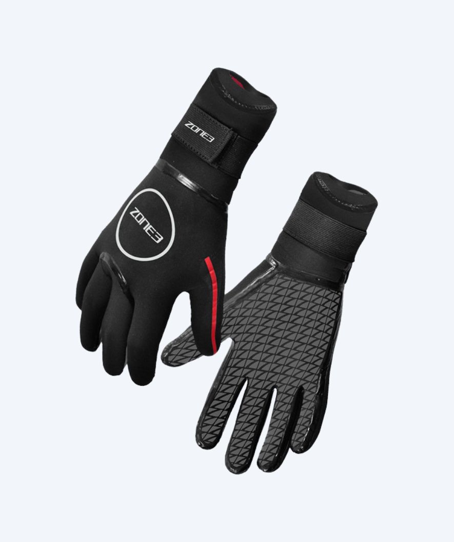 ZONE3 neopren handsker - Neopren Heat-Tech (3.5mm) - Sort/rød
