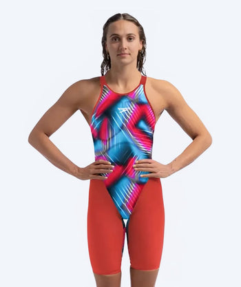 Speedo konkurrence badedragt til damer - LZR Pure Valor 2.0 - Rød/multi