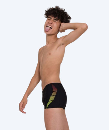 Speedo aquashorts til drenge - Placement Panel - Sort/gul
