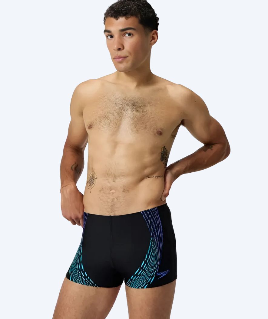Speedo aquashorts til mænd - Duo Logo Print - Sort/mørkeblå