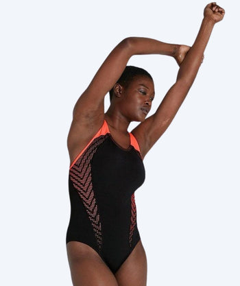 Speedo badedragt til damer - Placement Laneback - Sort