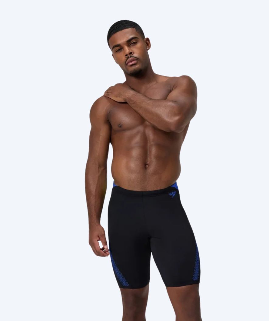 Speedo lange badebukser til mænd - Hyperboom Splice - Sort/mørkblå