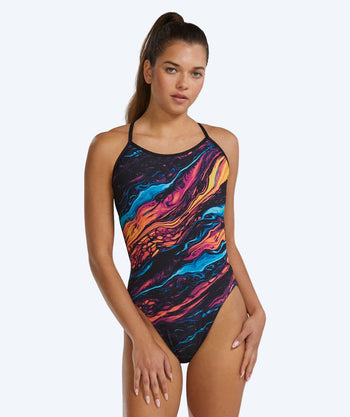 TYR badedragt til damer - Durafast Elite Crosscutfit - Sort/multi