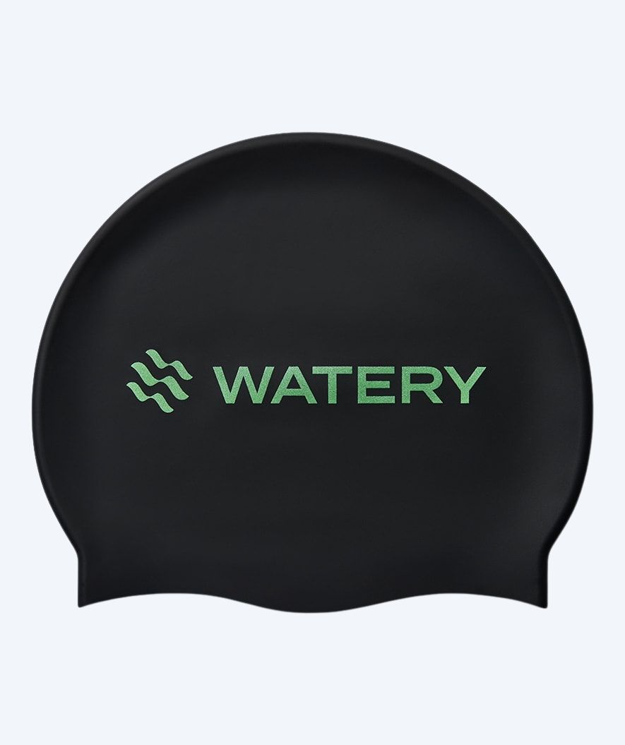 Watery badehætte - Signature Metallic - Sort/grøn