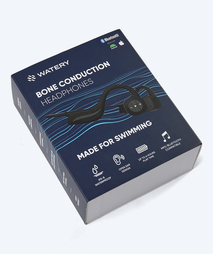 Watery vandtætte høretelefoner - Bone MP3 - Sort