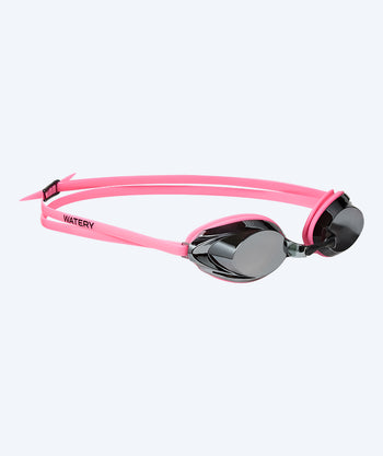 Watery Elite svømmebriller - Captain Mirror - Pink/sølv