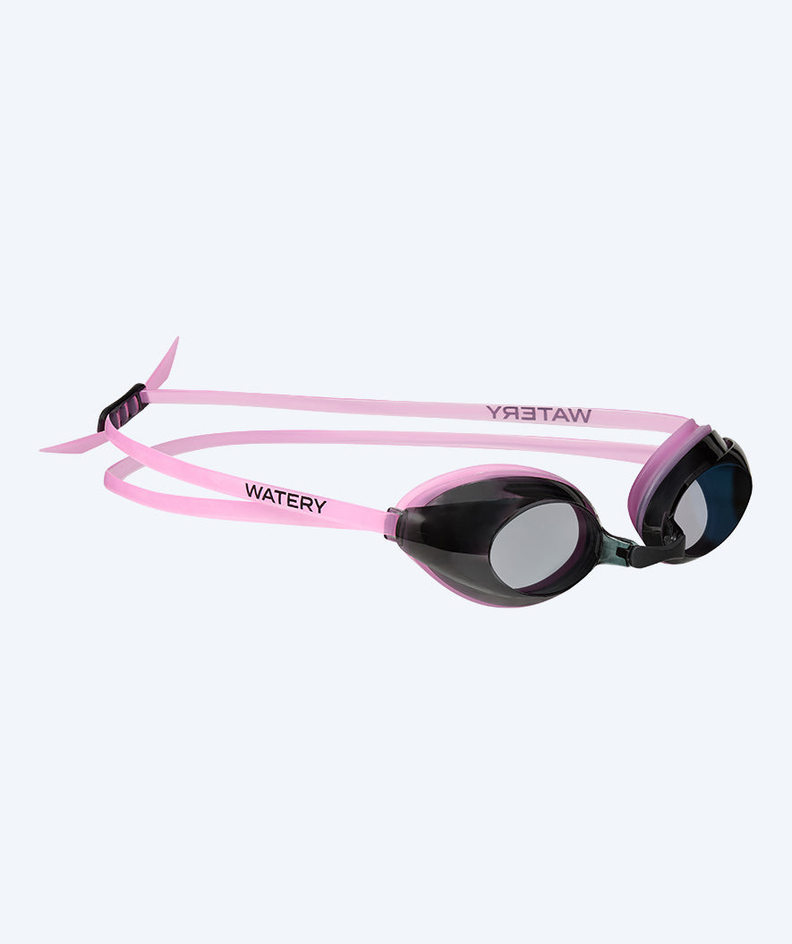 Watery langsynede svømmebriller med styrke til voksne - (+2.5) – (+3.5) - Catch - Pink (Smoke linse)
