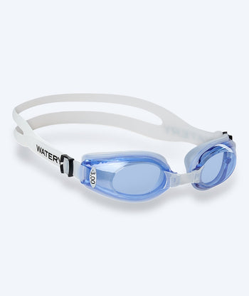 Watery nærsynede svømmebriller med styrke til voksne - (-2.5) til (-8.0) - Clivia - Klar (Blå linse)