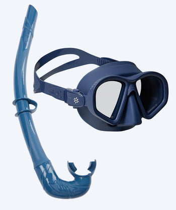 Watery Combo snorkelsæt til voksne - Douglas/Cliff - Mørkeblå/blå