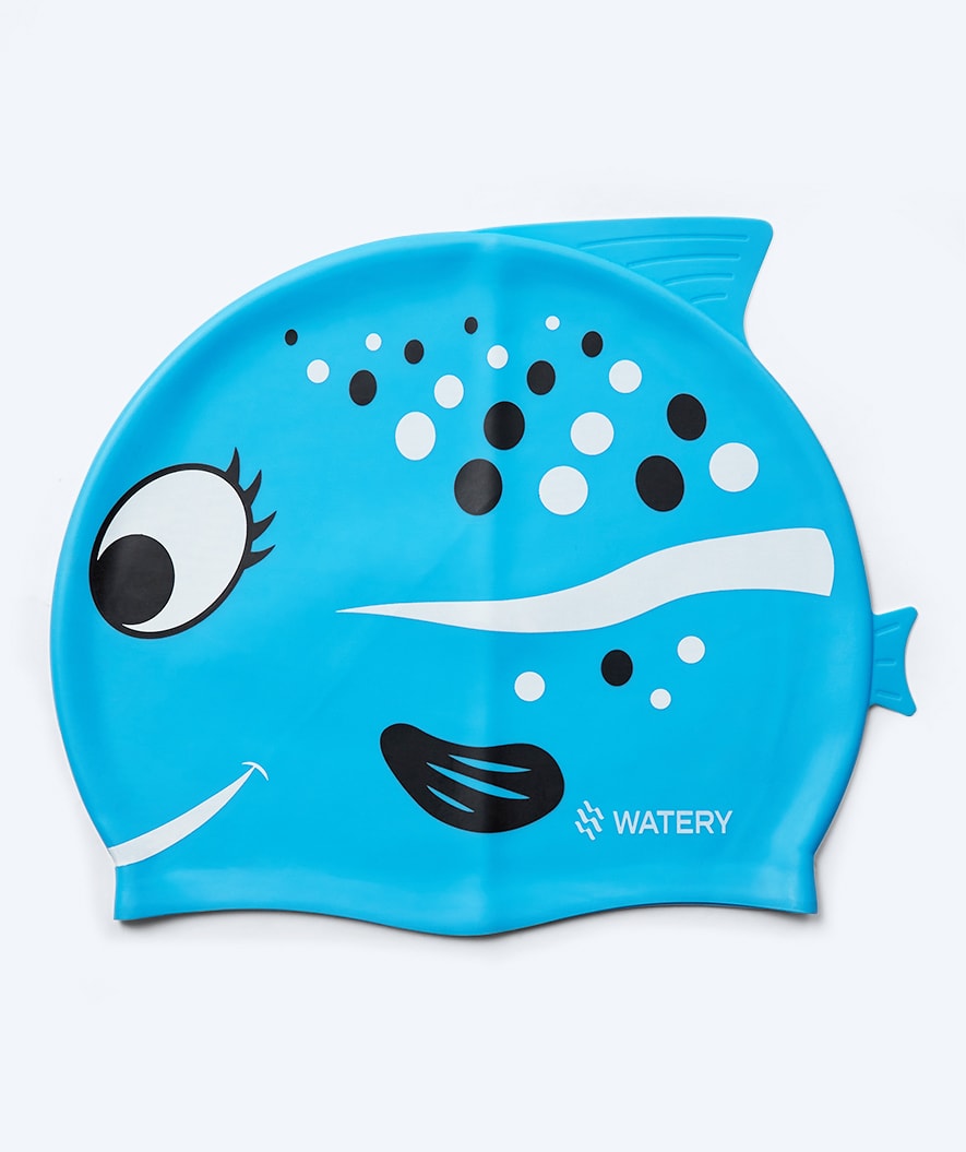 Watery badehætte til børn - Dashers - Fish (Lyseblå)