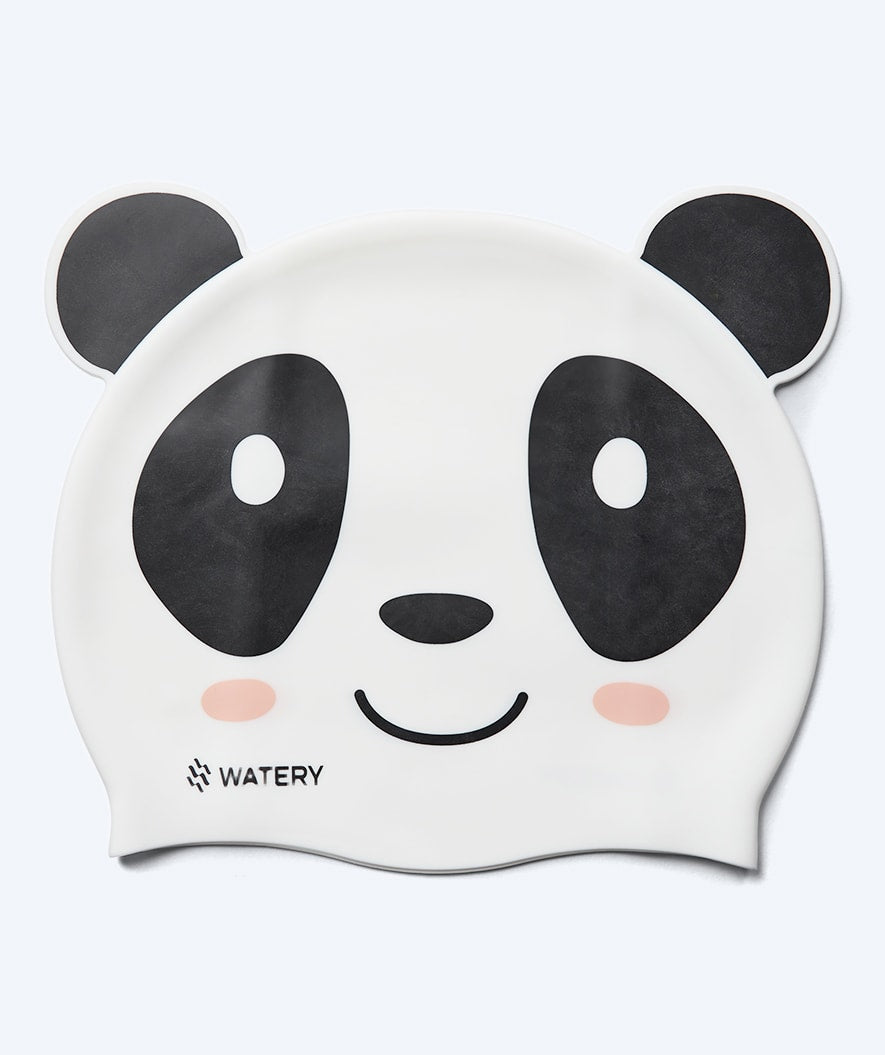 Watery badehætte til børn - Dashers - Panda Bear (Hvid/sort)