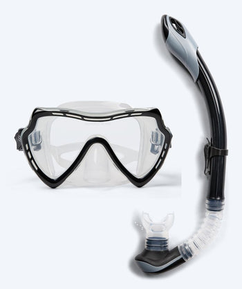 Watery Combo snorkelsæt til voksne (fra 15 år) - Nebula - Sort