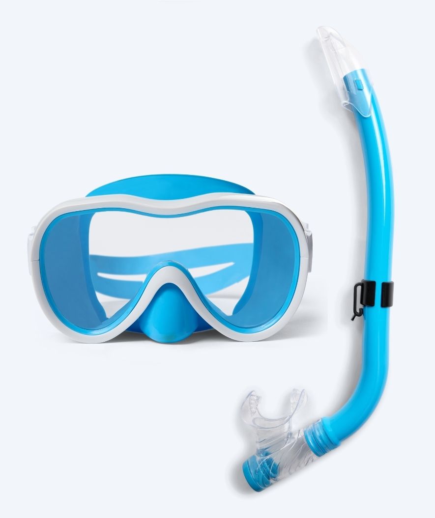 Watery Combo snorkelsæt til junior (8-15) - Odine - Blå/hvid