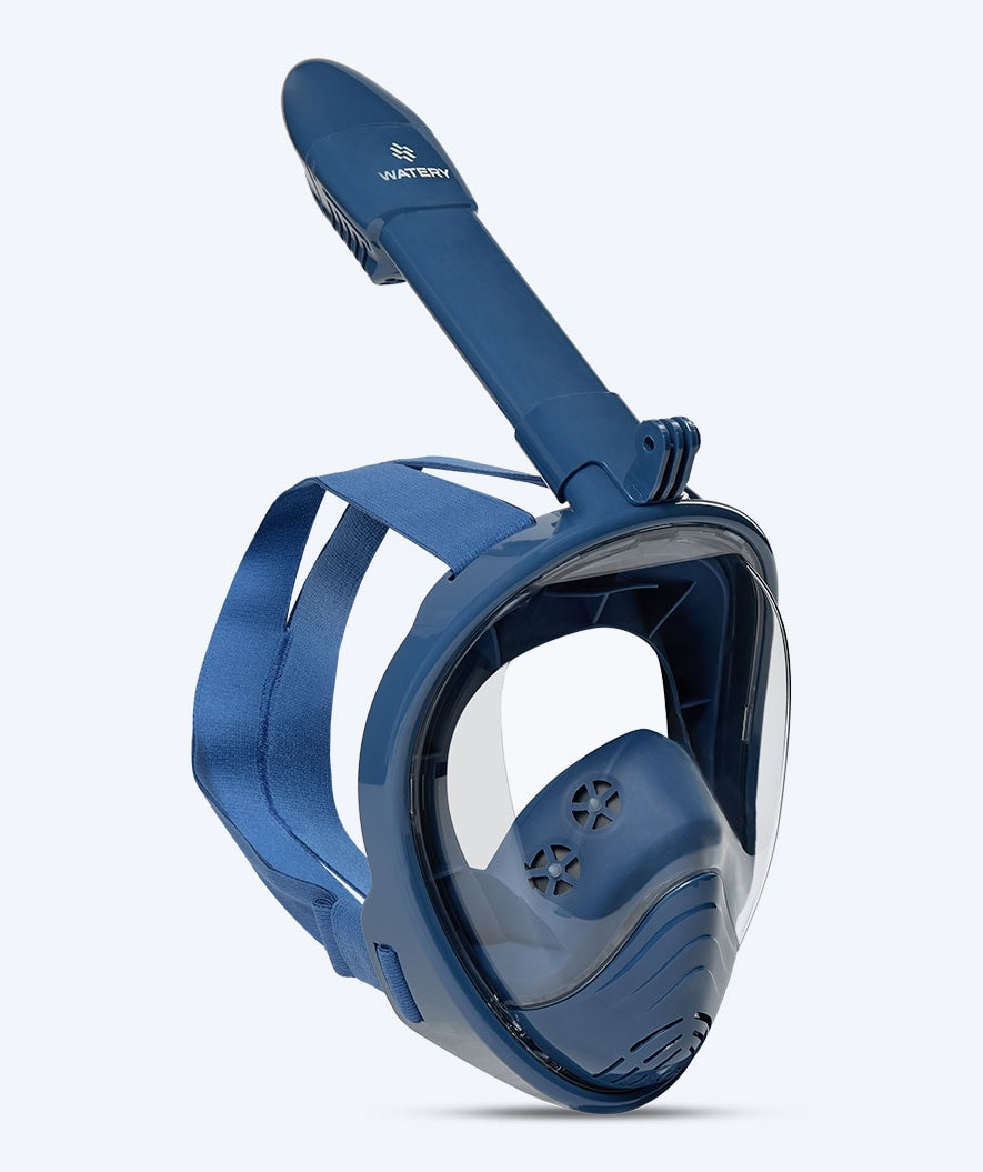 Watery fullface dykkermaske til børn - Oxygen - Mørkeblå