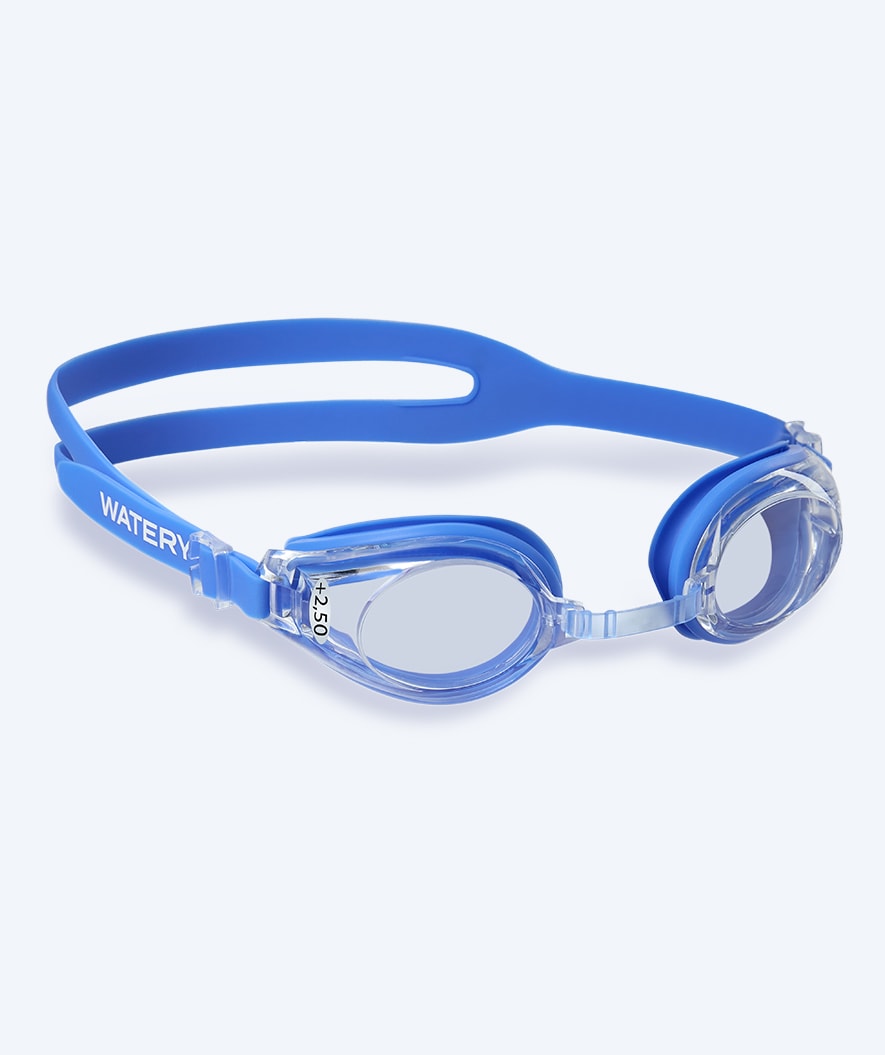 Watery langsynede svømmebriller med styrke til voksne - (+2.5) til (+4.5) - Ridley - Blå