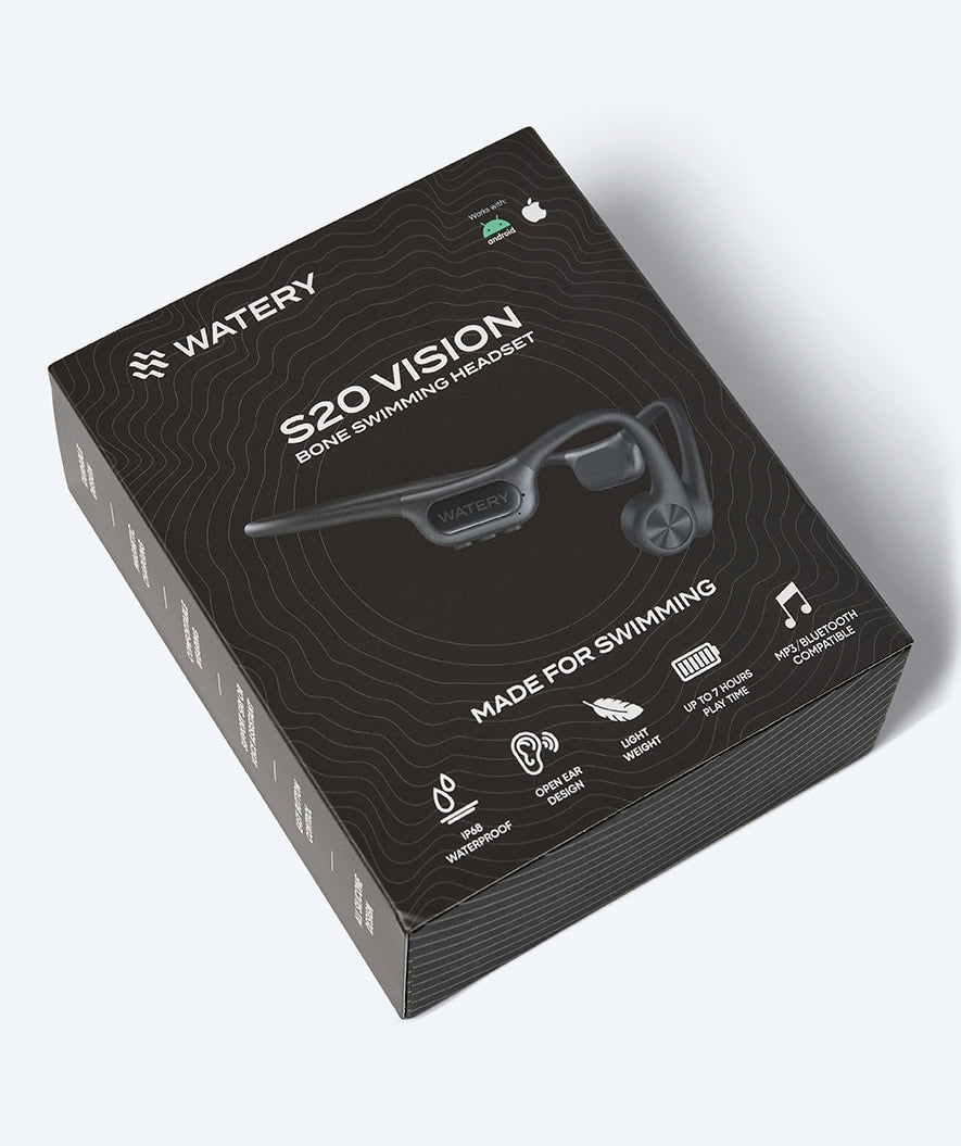 Watery vandtætte høretelefoner - S20 Vision - Sort
